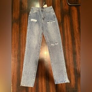 PrettyLittleThing Light Blue Denim Jeans